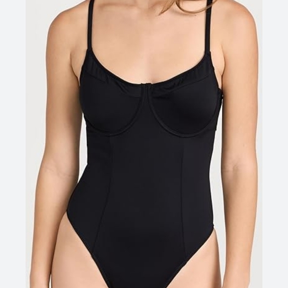 NWT Good American Women Compression Show Up One Piece Bra  Swimsuit Sz 0/XS - Picture 1 of 9
